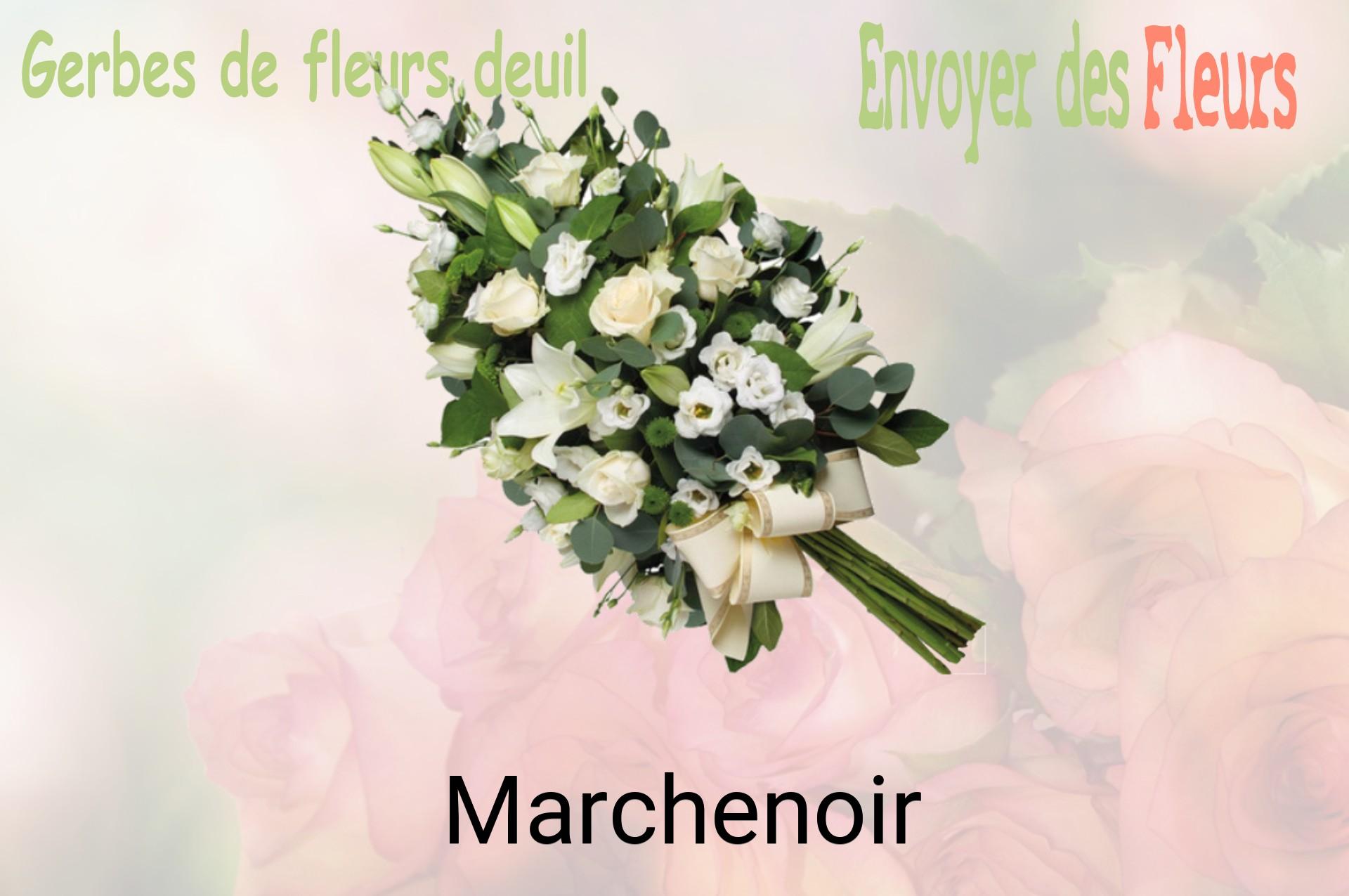 Gerbe de fleurs de deuil livrée à Marchenoir